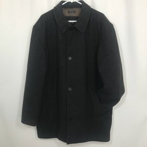 Men’s Claiborne Wool Buttoned Overcoat